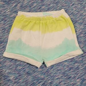 Zara Size 6-9 Months Yellow White Blue Tie Dye Shorts